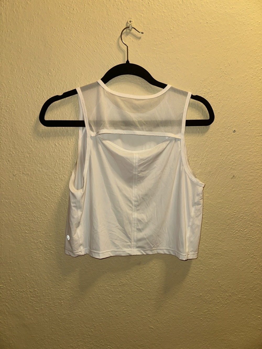 lululemon athletica White Mesh-Back Cropped Tank